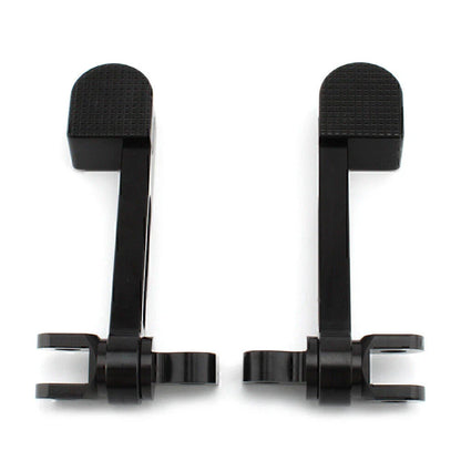 Black Stirrup Heel Foot Rest Pegs for Harley Sportster XL 883 1200 Softail FXWG