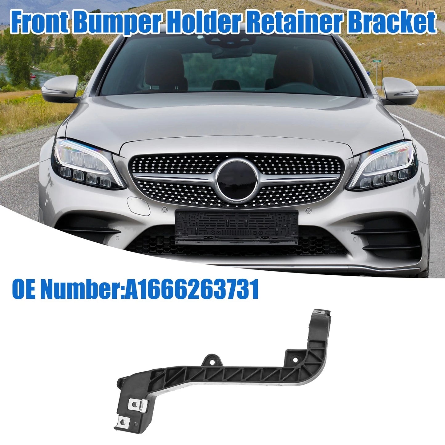 Front Right Upper Bumper Cover Inner Support Bracket for Mercedes-Benz GLE350 (2016–2023)