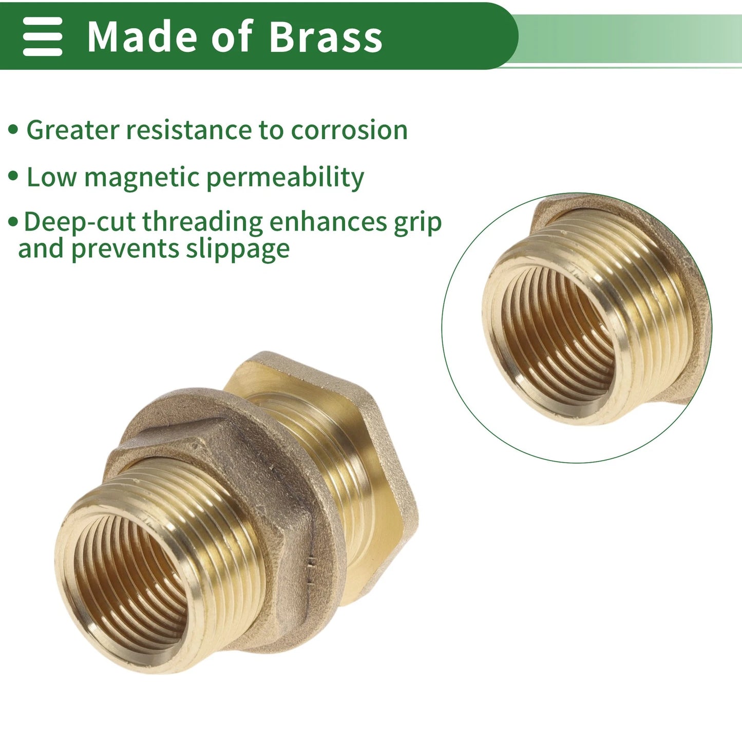 3/4" Male External Thread Connector Pipe Fittings with Thick Silicone Pad