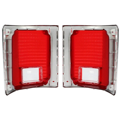 Left & Right Tail Light Lens for Chevrolet C10 C20 C30 Suburban Jimmy (1973-1991)