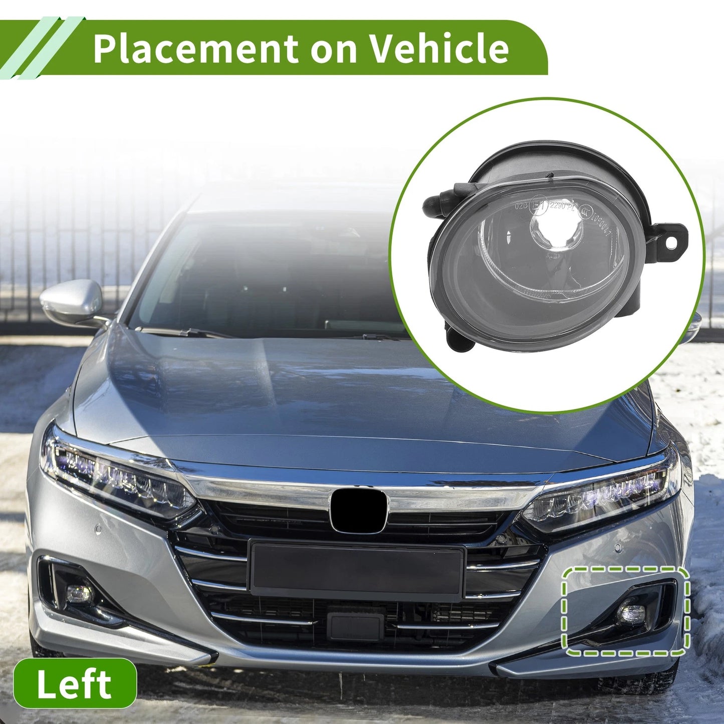 1 Pc Fog Light Grill for Volvo S40 (2008–2011) No. 30764930 Clear