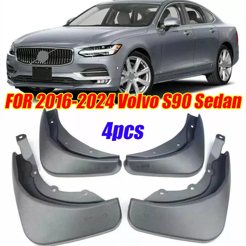 4X Front/Rear Splash Guards Mud Flaps Fender for Volvo V90 S90 (2016–2024)