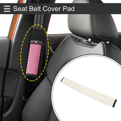 Beige Seat Belt Cover Pad for Universal Fit (50cm)
