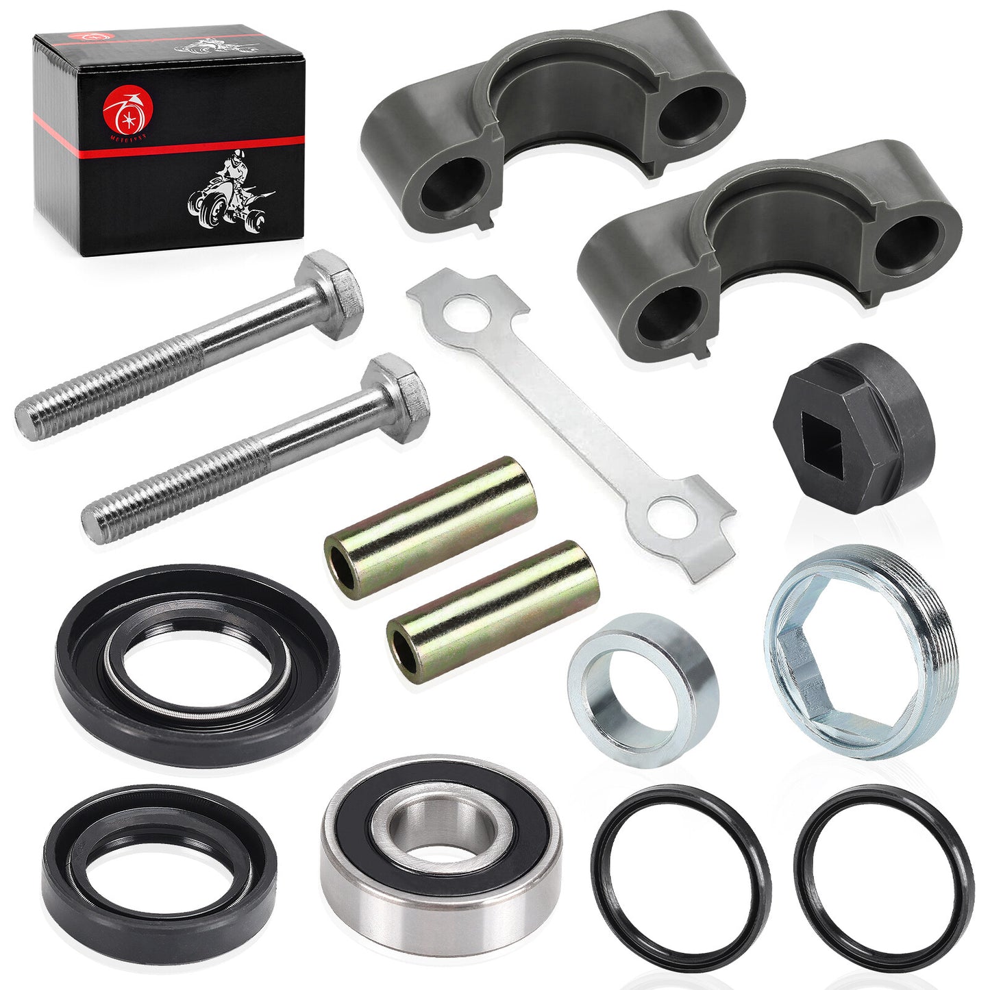 Steering Stem Bushing Seal & Holder Nut for Yamaha Kodiak 400 450 (1993–2006)