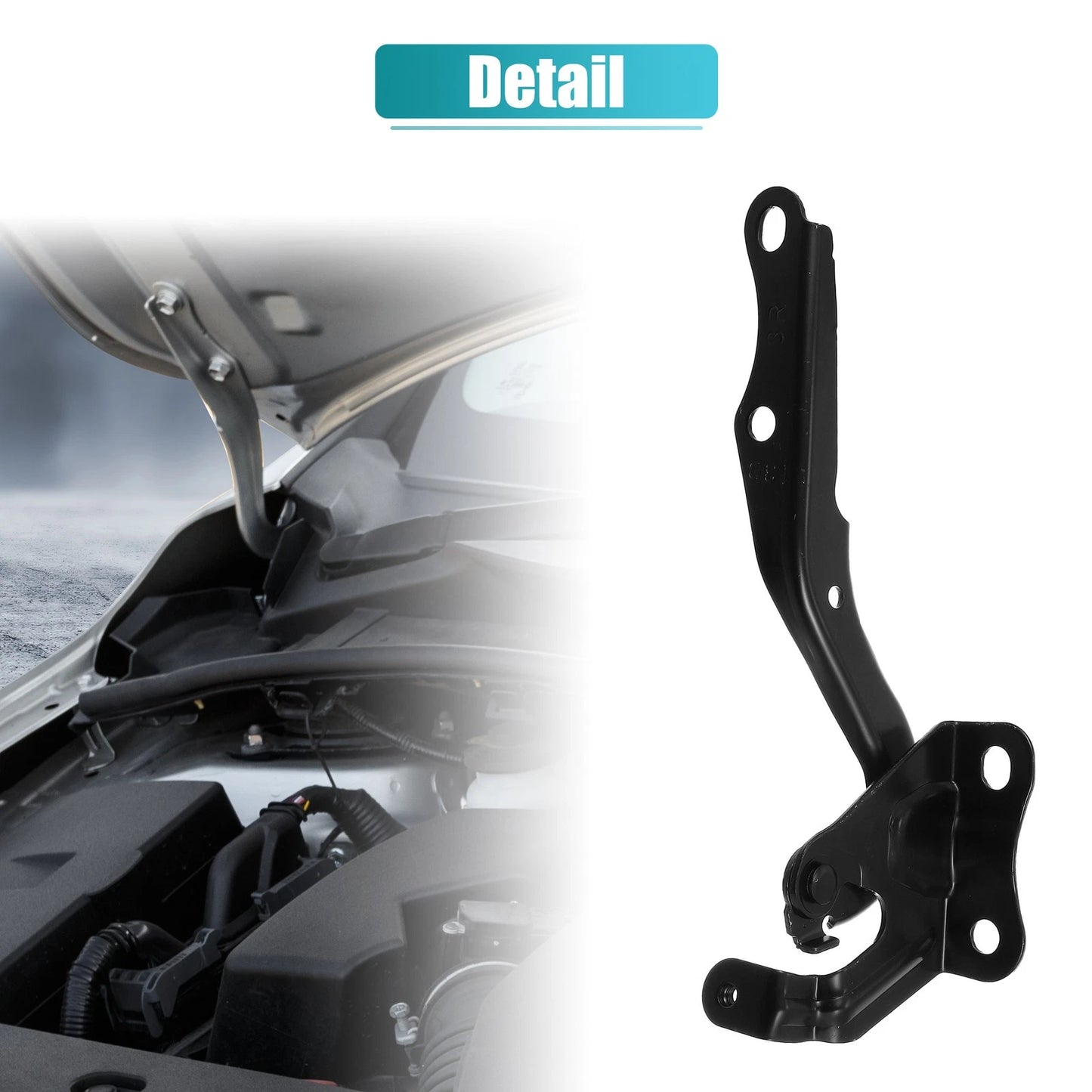 Hood Hinge Pair for Toyota (5341012550, 5341002170) (2Pcs)