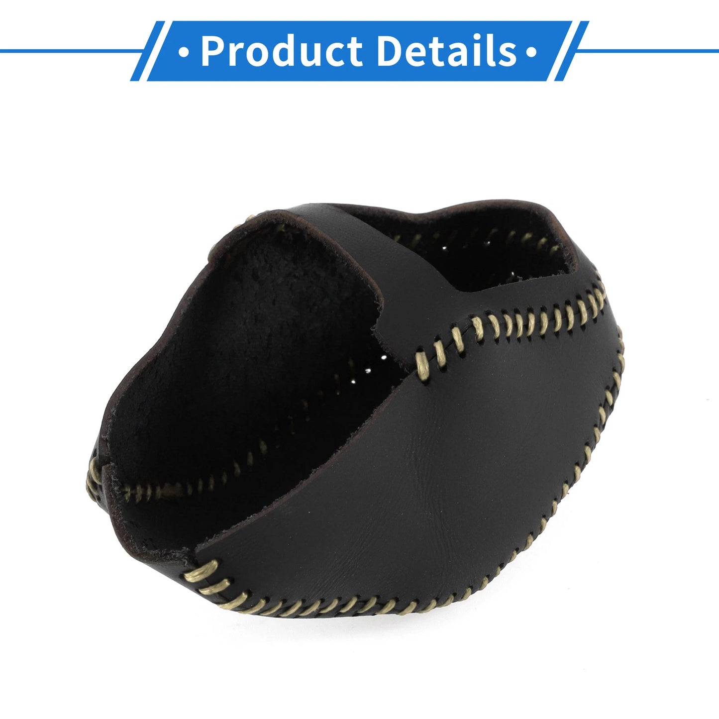 1pc Gear Shift Knob Cover for Toyota RAV4 (2019–2024) Black Beige Faux Leather