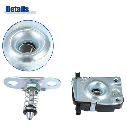 Hood Latch Lock Actuator Assembly for BMW Black Silver Tone