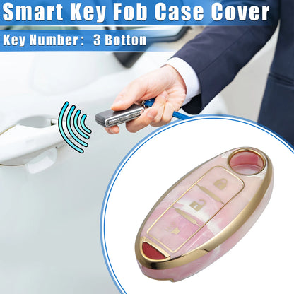 3X Key Fob Cover Case for Nissan Serena (2016–2023) TPU Pink