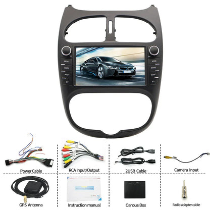 7'' Android Car Stereo GPS Navigation for Peugeot 206 (1999-2008)