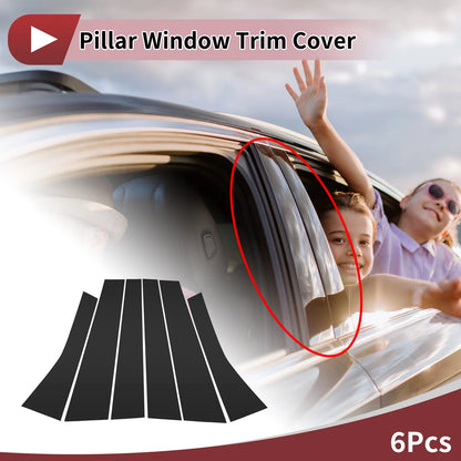 Set of 6 Door Pillar Window Trim for Volkswagen Polo (2002–2009)