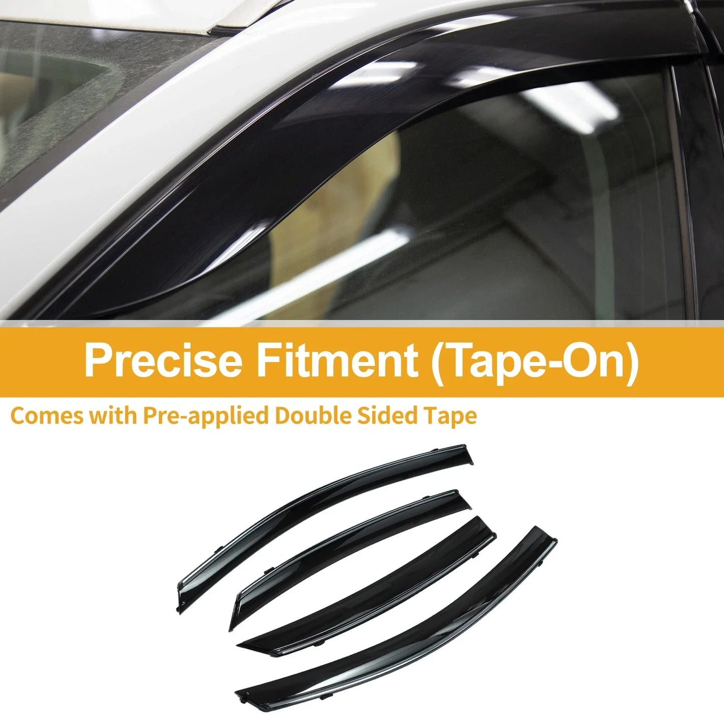 Window Deflectors for Hyundai Accent Side Window Vent Visors 2018-2023 (2 pcs)