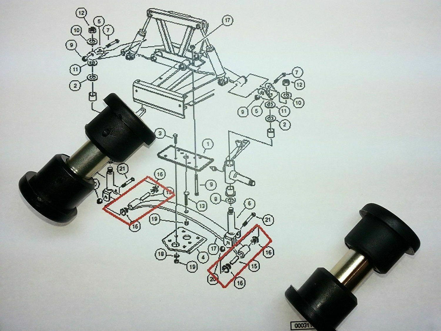 Leaf Spring Bushing Kit for Club Car DS Golf Cart (1981–Present)