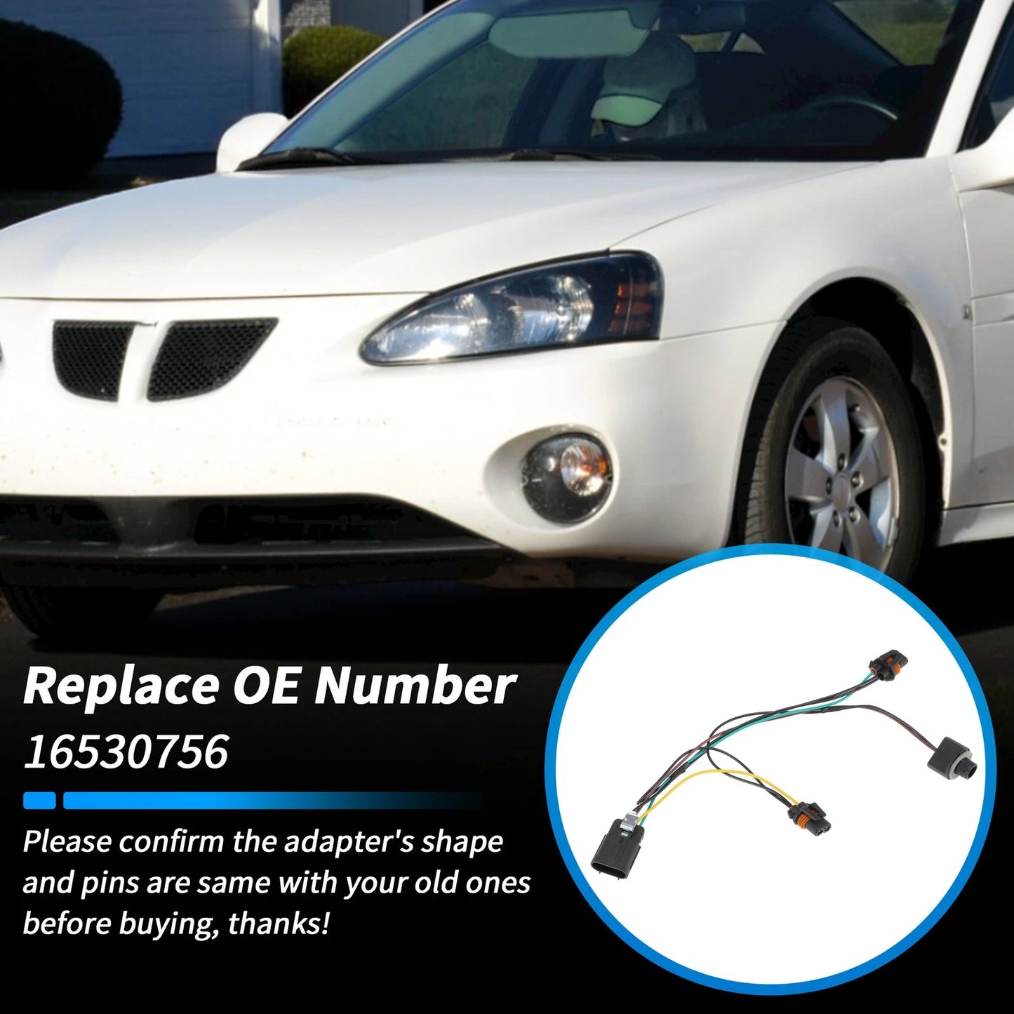 Head Light Bulb Socket Wiring Harness for Pontiac Grand Prix (2004–2008)