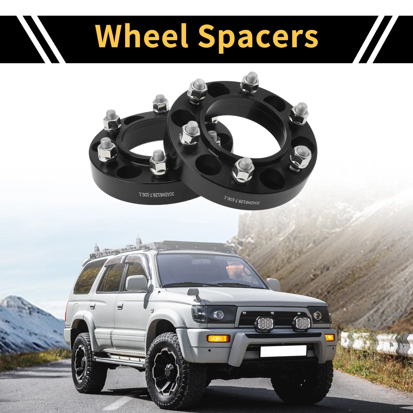 2X Wheel Spacers 6x139.7mm M12x1.5 for Toyota 4Runner (1989–2023)