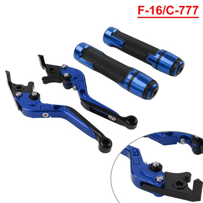 Blue Brake Clutch Lever Handlebar Grip Set for Yamaha FJR XJR 1300 (2001-2023)