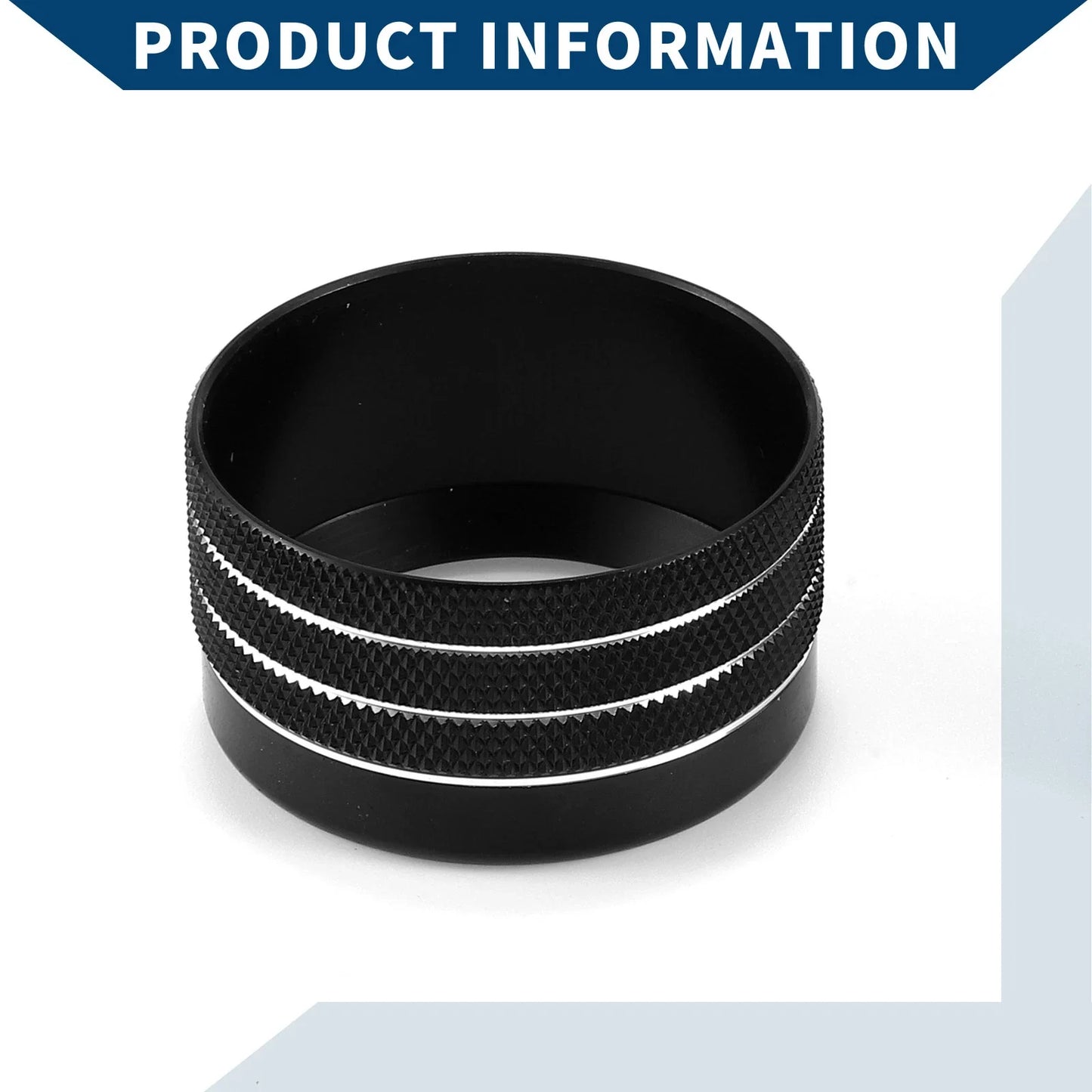 Radio Audio Tune Switch Knob Cover for Dodge RAM 2019-2022 - 2 Pcs Black