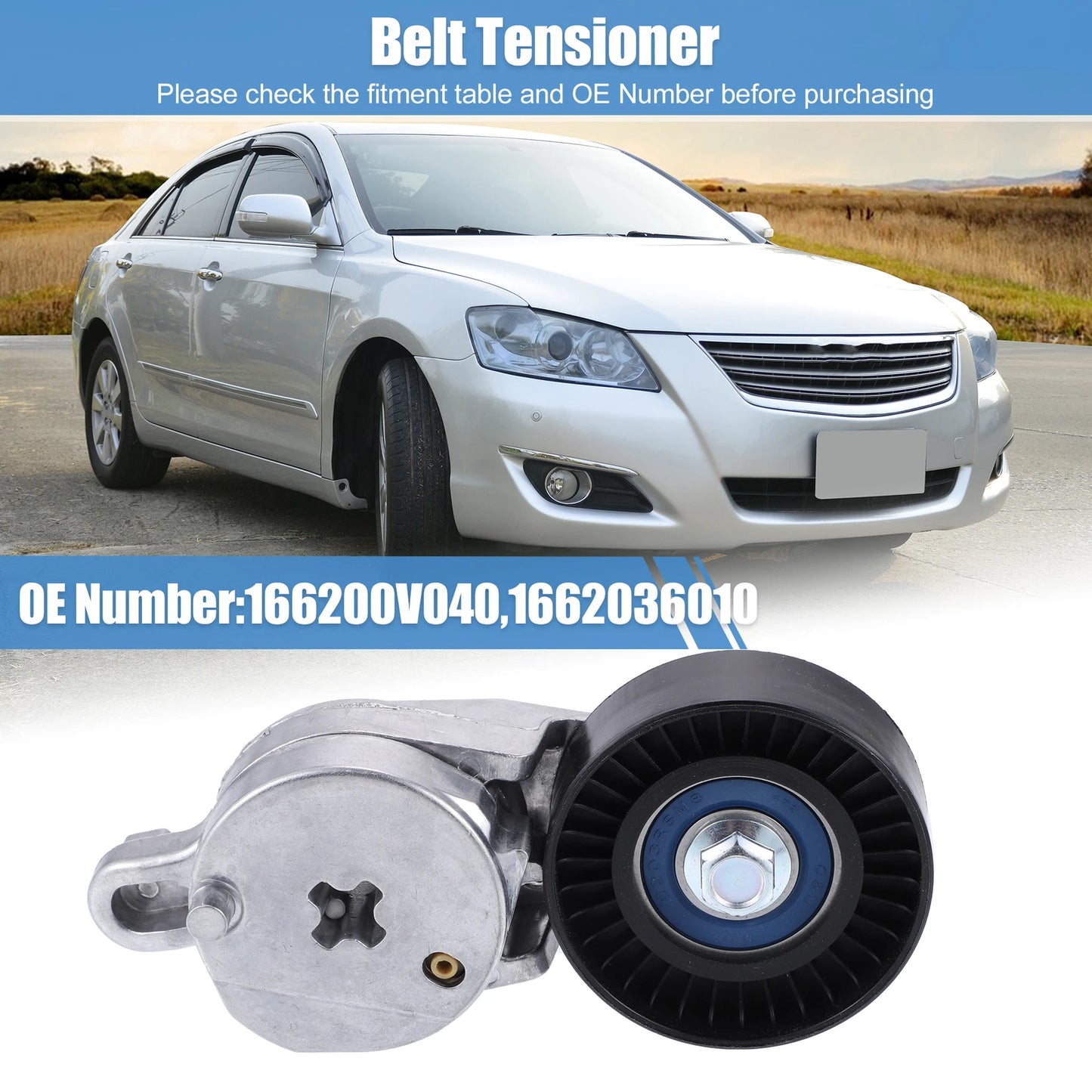 Engine Belt Tensioner Pulley Assembly for Scion TC (2011–2014) 166200V040