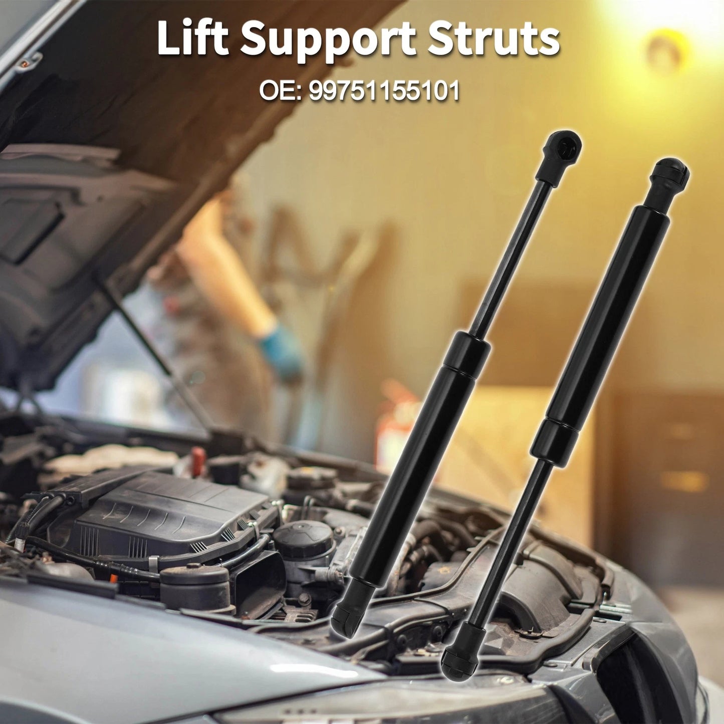 Front Hood Lift Supports Struts No. 99751155101 for Porsche 911 (2006–2013)