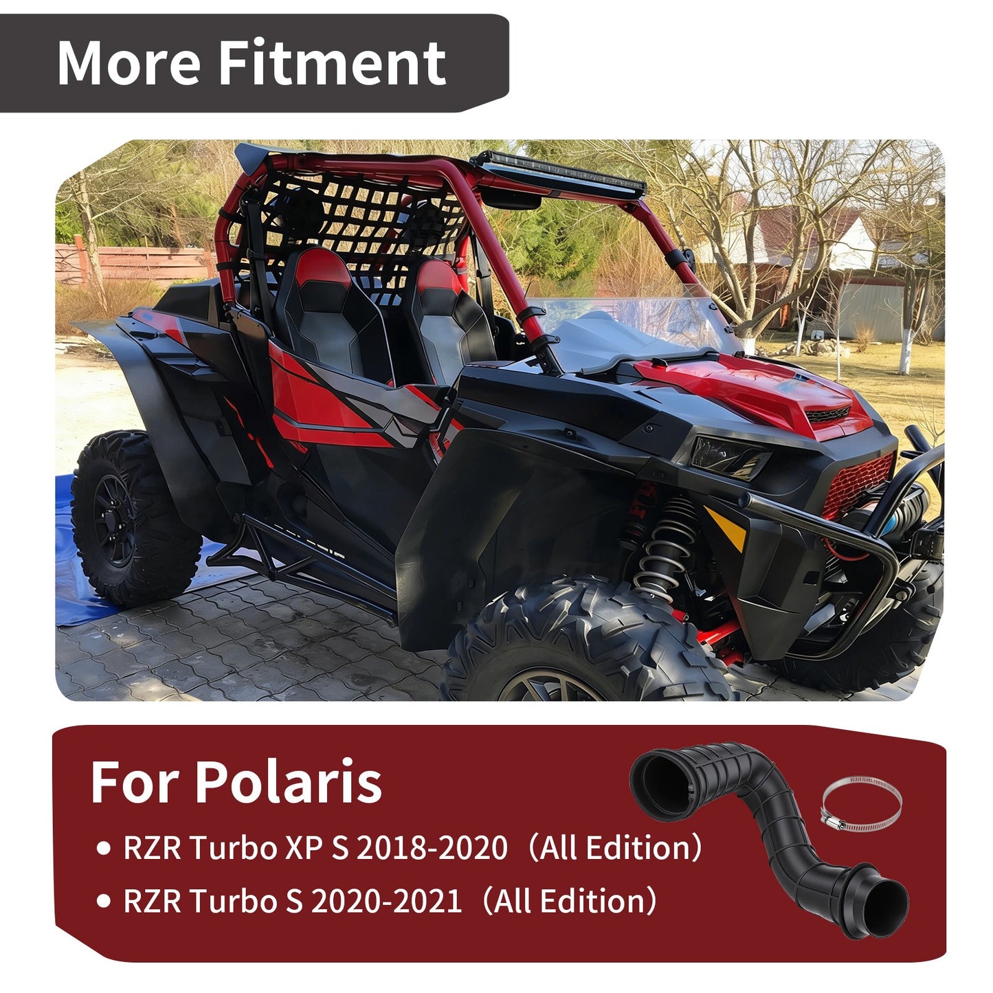 Airbox Hose with Clamp for Polaris RZR XP Turbo S (2018–2020)