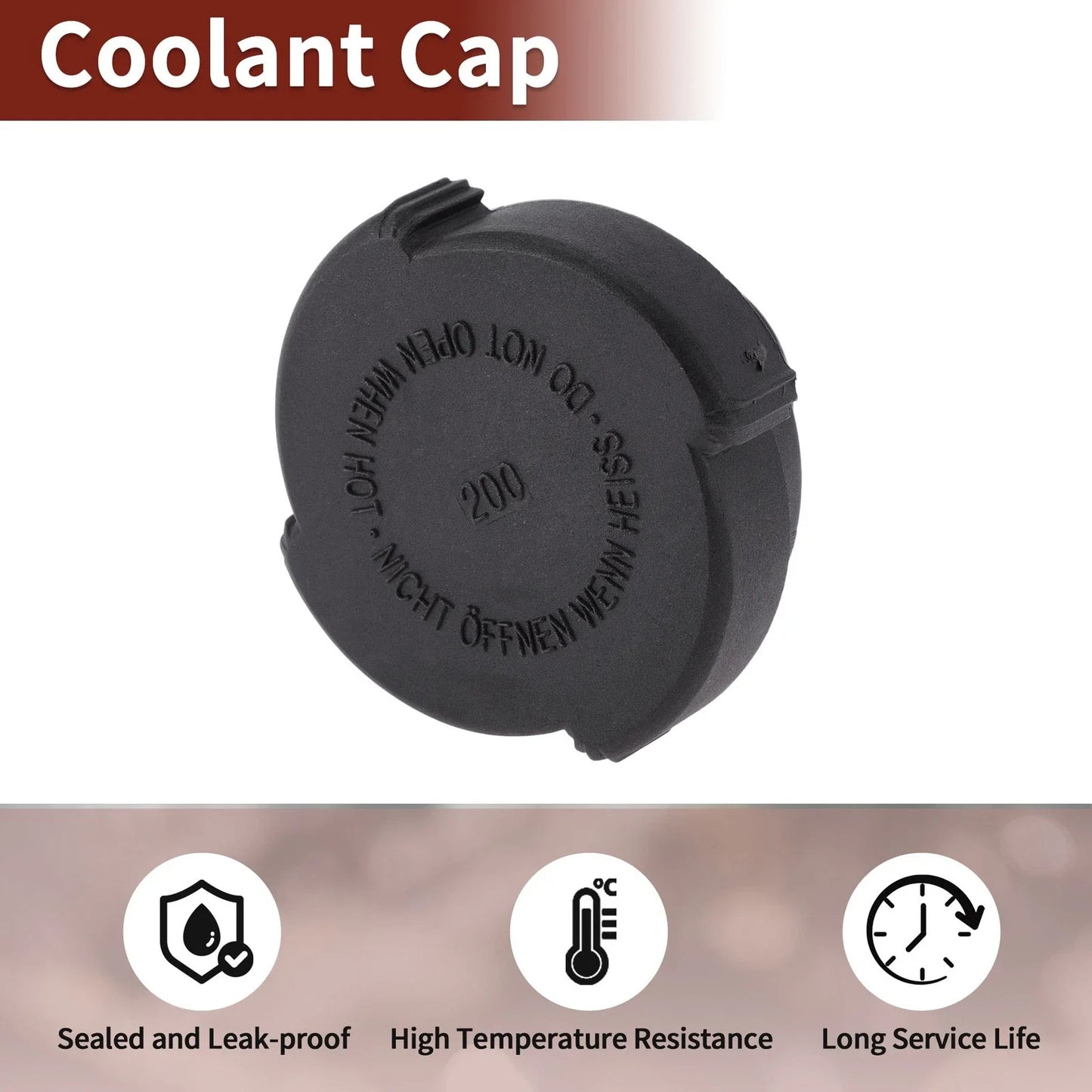 Coolant Cap for BMW 3 Series (1987-1993) Black