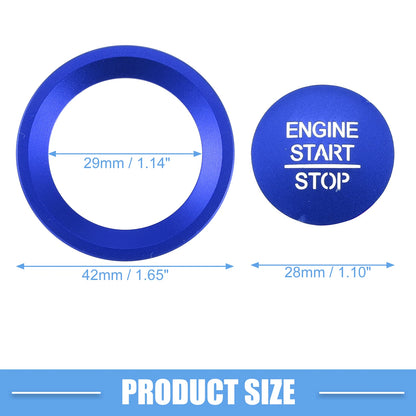 Engine Start Stop Ignition Button Trim Decal for Honda Accord (2018–2022) Blue