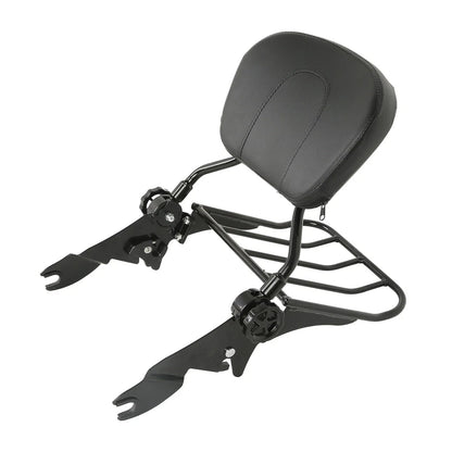 Detachable Backrest Sissy Bar & Luggage Rack for Harley Touring (2009-2025)