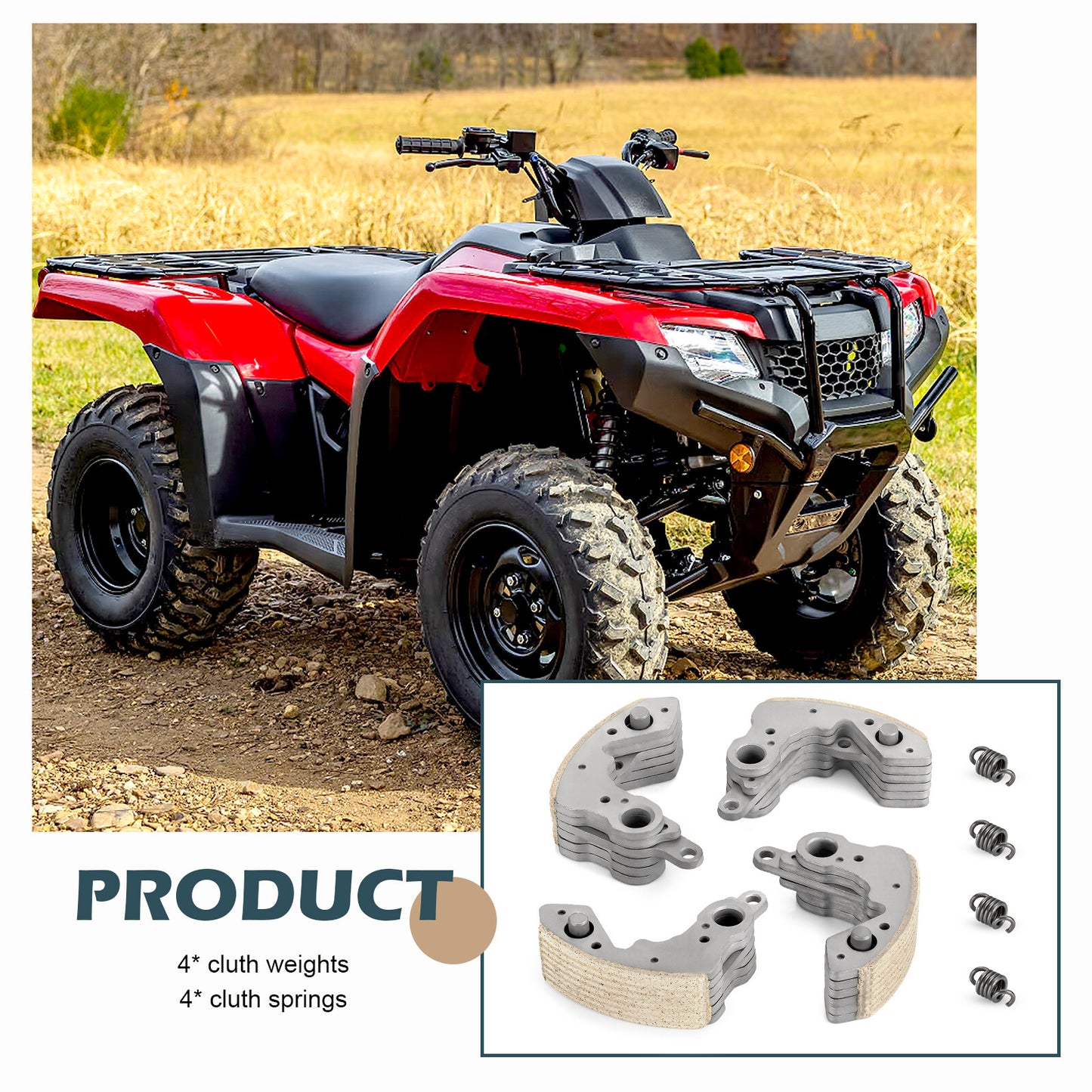 One Way Clutch Shoes Weights for Honda Rancher 420 (2007–2023)