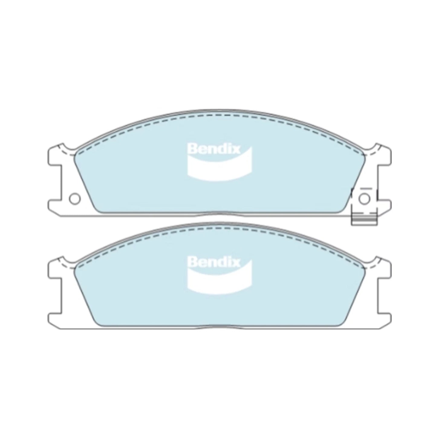 Set of 4 Front Disc Brake Pads for Nissan Terrano II (1988–1996) 4WD