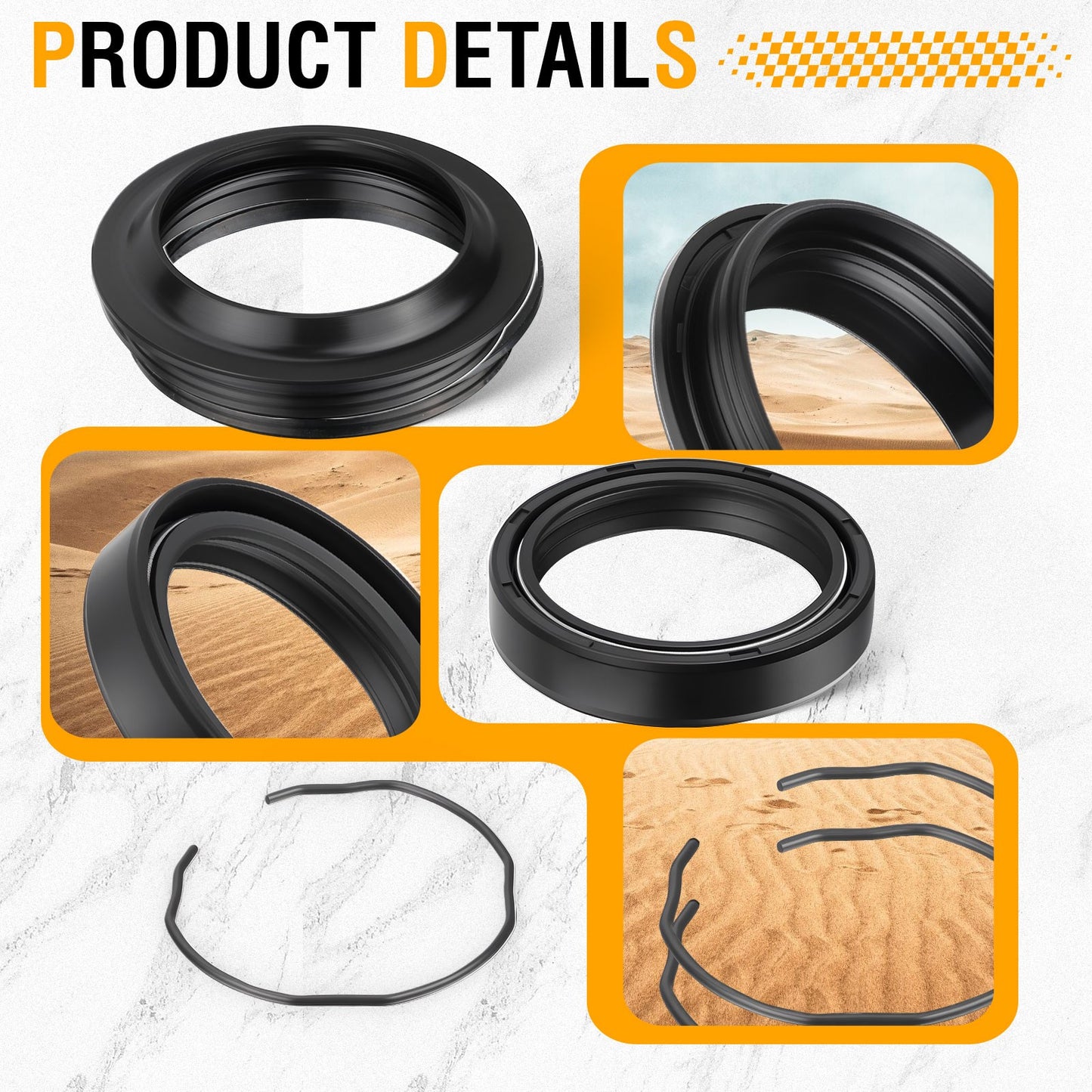 Front Fork Dust Oil Seal Kit for Suzuki V-Strom 650 (2004–2011)