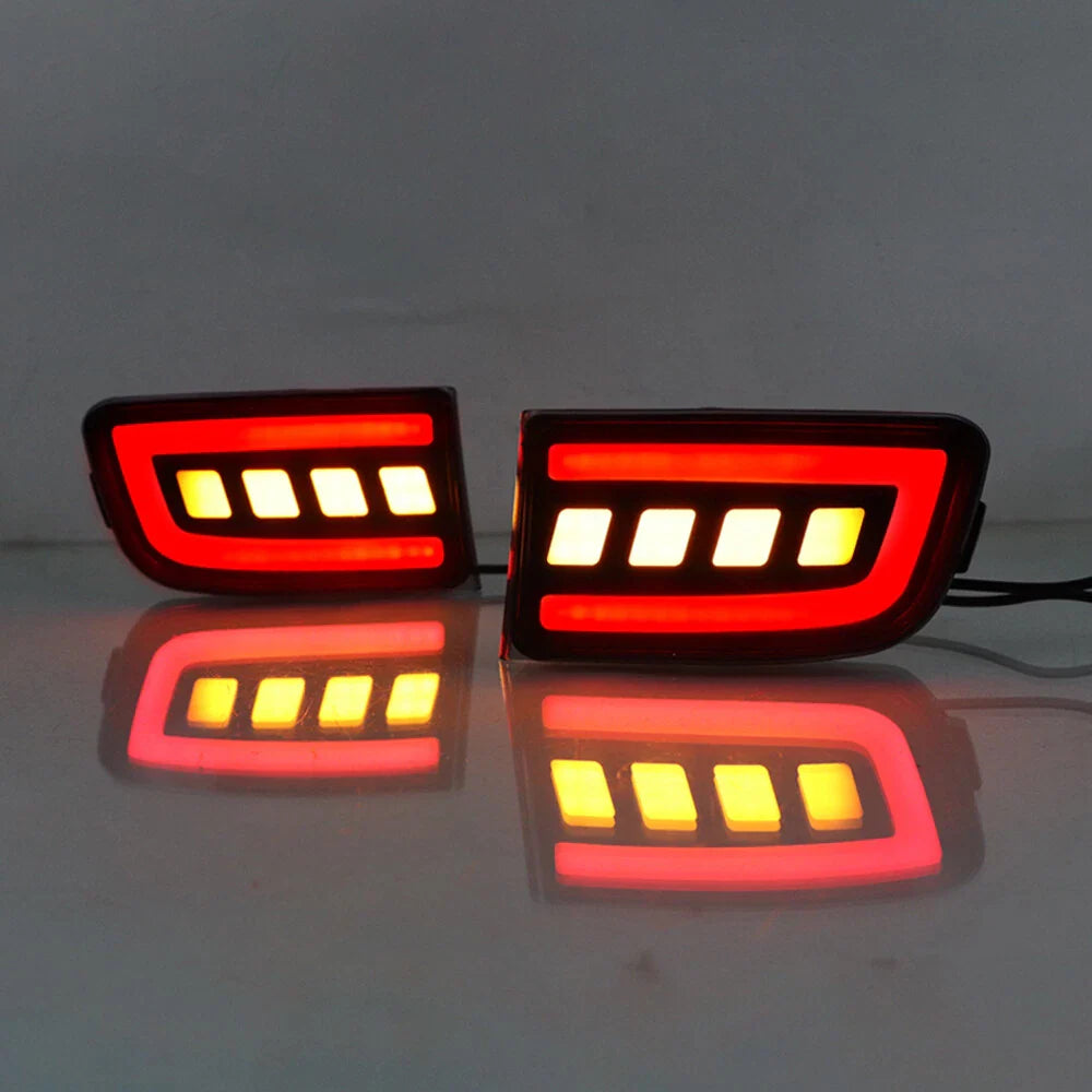4in1 Rear Bumper Reflector Lights Smoked for Toyota 4Runner/Hilux (03-09)