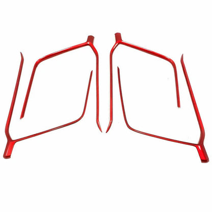4 x ABS Red Door Upper Armrest Stripe Cover Trim for Toyota RAV4 (2019–2023)