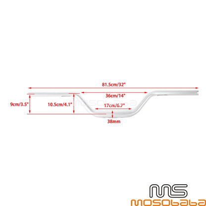 1-1/2" Tapered High Bend Handlebar for Harley Street Bob Softail Dyna