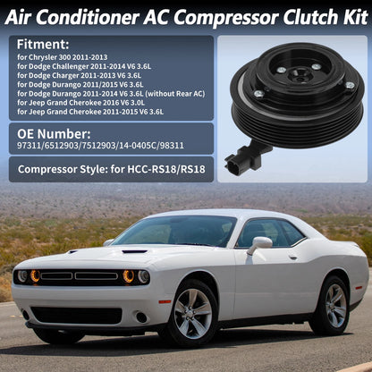 AC Compressor Clutch Kit for Chrysler 300, Dodge Challenger, Durango, Jeep (2005–2010)