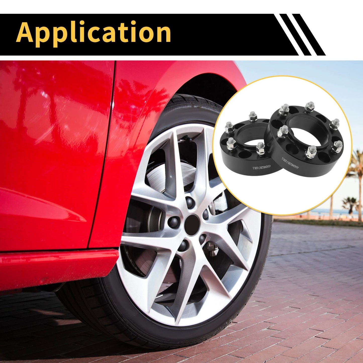 2X 6x139.7mm Wheel Spacers M12x1.5 for Toyota 4Runner (1989–2023)