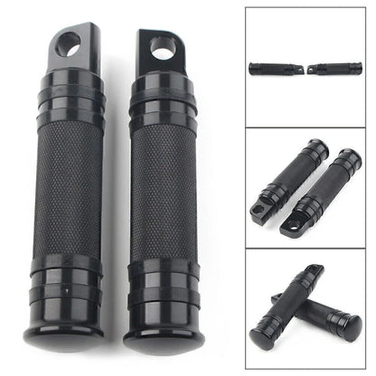 Aluminum Male Mount Footpeg Pegs for Harley Davidson  -  Black
