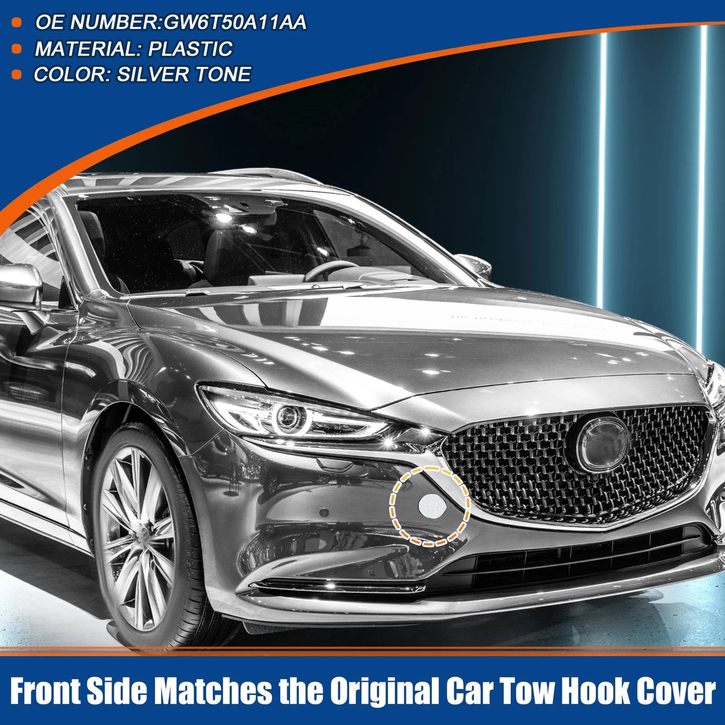Tow Hook Cover for Mazda 6 Atenza (2018–2021) No.GW6T50A11AA White