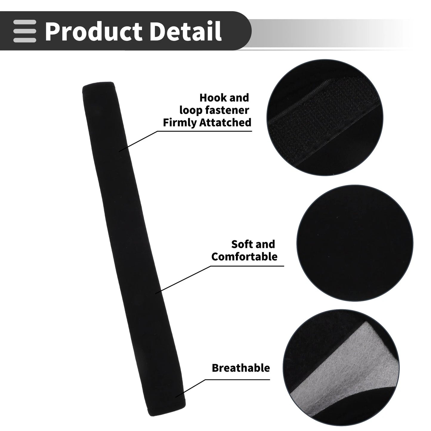 Seat Belt Cover Pad for Universal Fit (19.69 Inch)