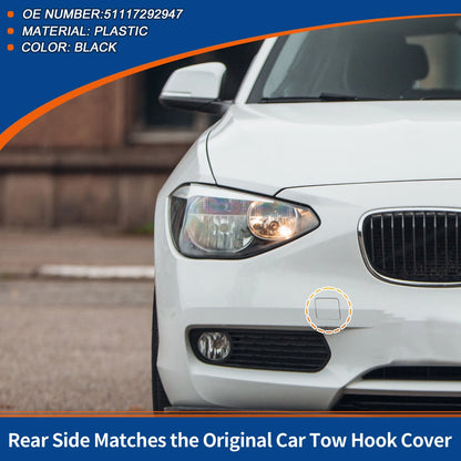 Tow Hook Cover for BMW 1 Series F20 F21 (2012–2019) No. 51117292947 Black