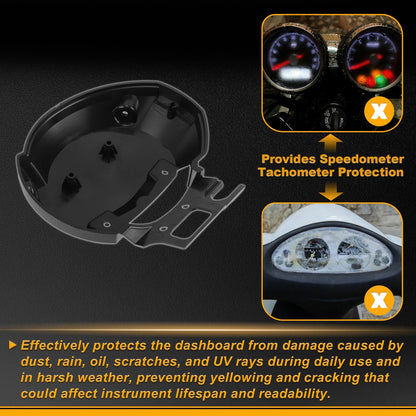 Speedometer Gauge Cover for Yamaha FZ6N (2004–2007) Black Plastic