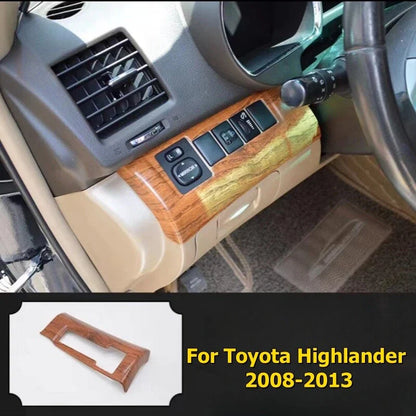 Yellow Wood Grain Panel Cover Trim for Toyota Highlander (2008–2013)