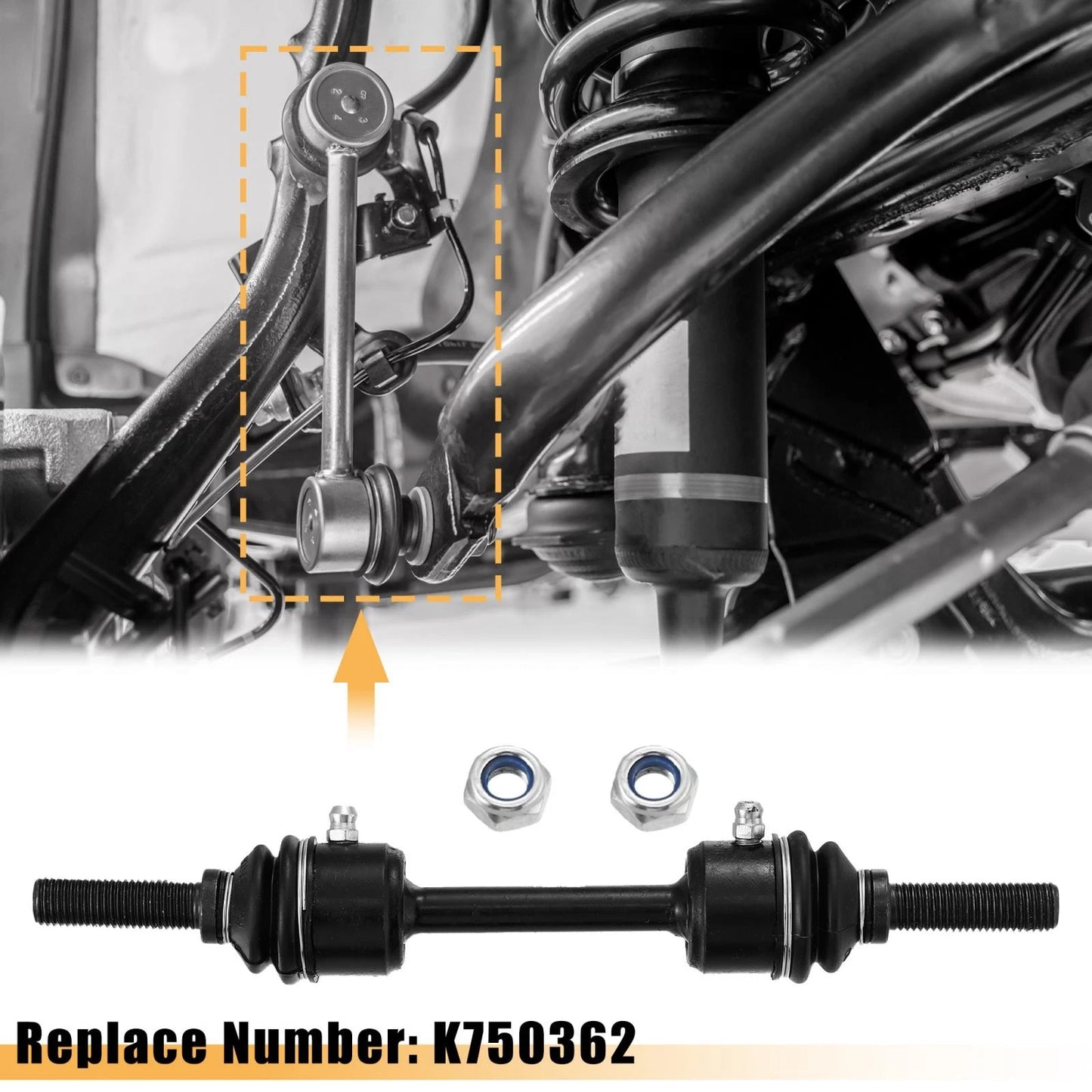 2X Front Sway Bar Links K750362 9L3Z5K483D for Ford F-150 F-250 4WD (2010–2018)