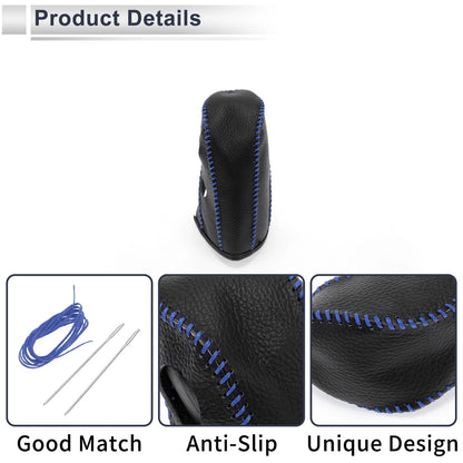 1 Pc Gear Shift Knob Cover for Nissan Tiida (2004-2012) Pebbled Black Blue