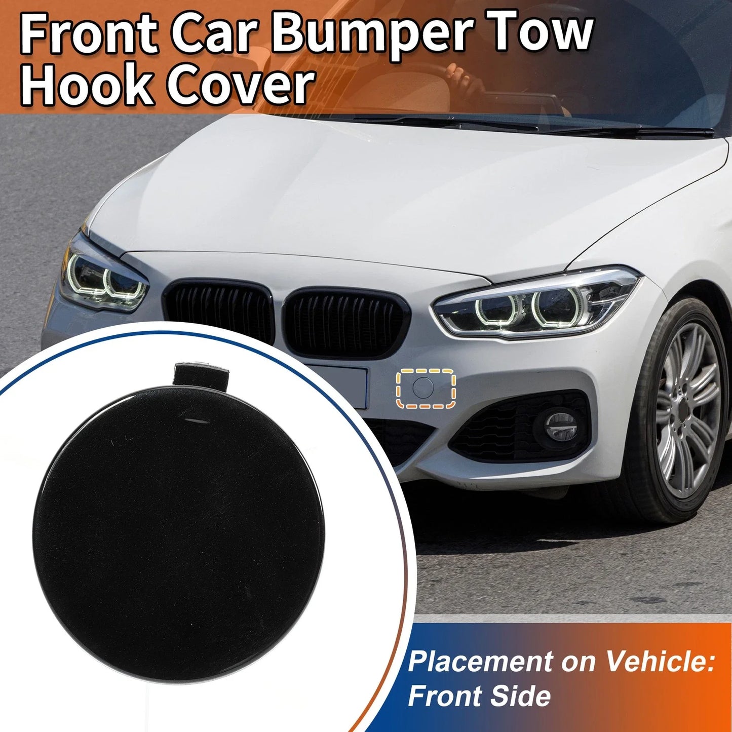 Tow Hook Cover for BMW 1 Series Black Sapphire