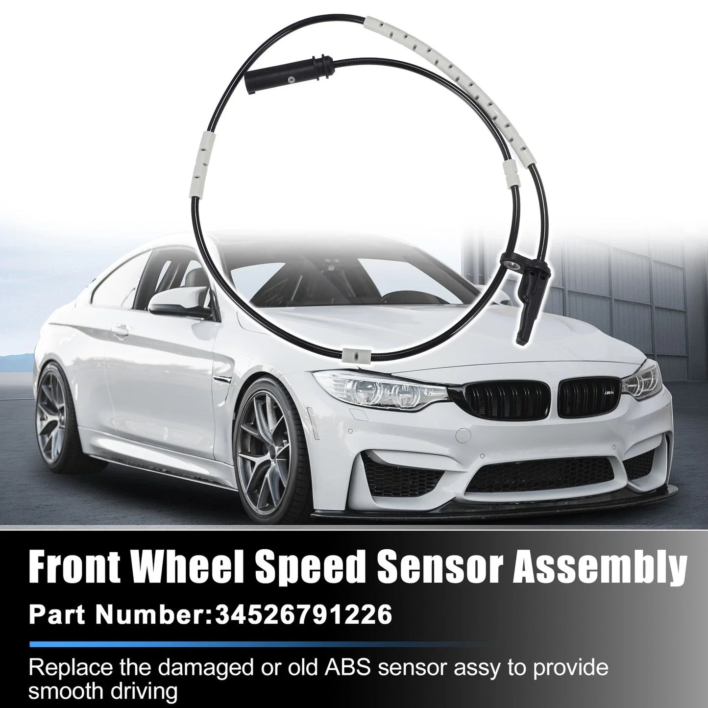 Rear Left Right Side ABS Wheel Speed Sensor for BMW 340i Base 3.0L