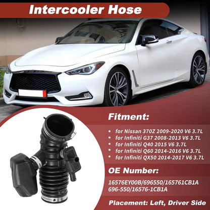 Left Engine Air Intake Tube Hose for Nissan 370Z, Infiniti G37, QX50 (2009–2020)