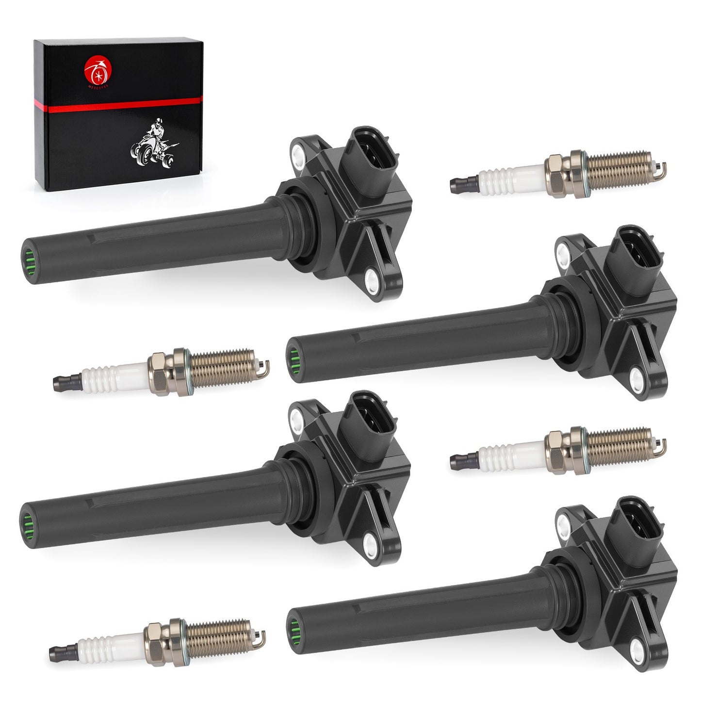 Set of 4 Ignition Coils with Spark Plugs for Yamaha 1800 Waverunner (2000–2023)
