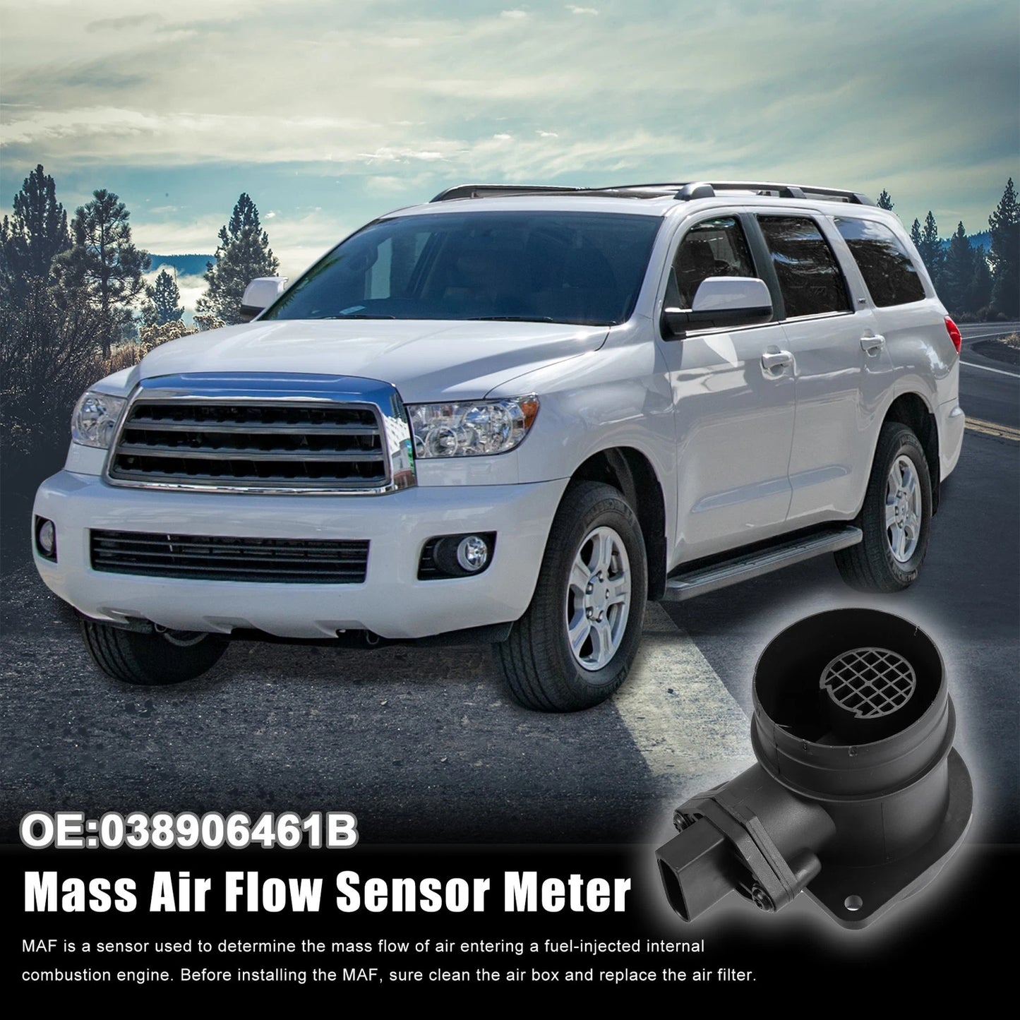 Mass Air Flow Meter Sensor for Volkswagen Beetle 1.9L Diesel (2004) 038906461B