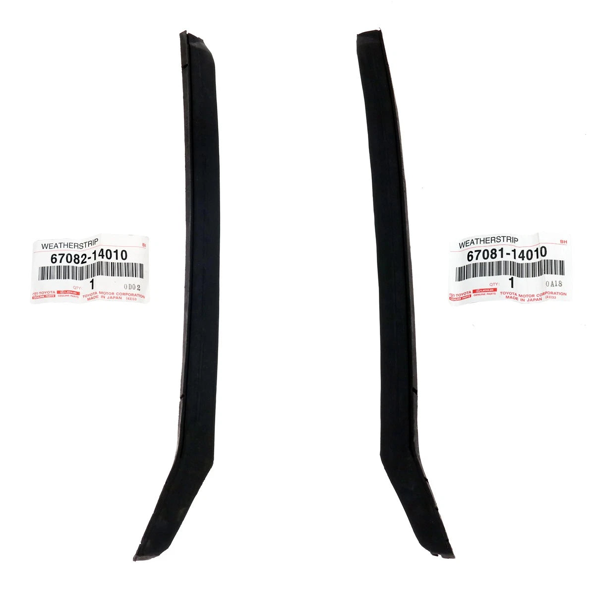 Set of 2 Quarter Window Glass Weatherstrip for Toyota Celica (1971–1977)