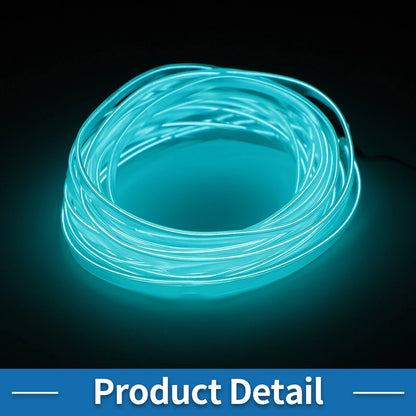 LED Strip Lighting for Car Decoration (12V) - Ice Blue, 3 Meter