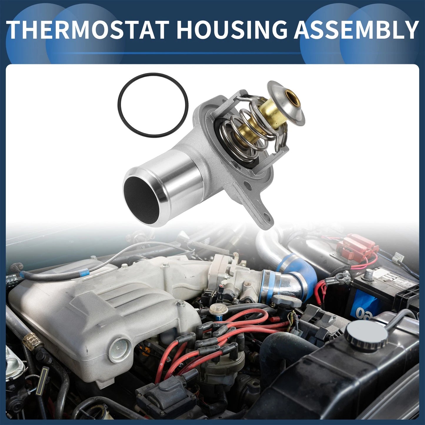 Engine Coolant Thermostat Housing for Chevrolet Silverado 1500 2500 (1999–2003)